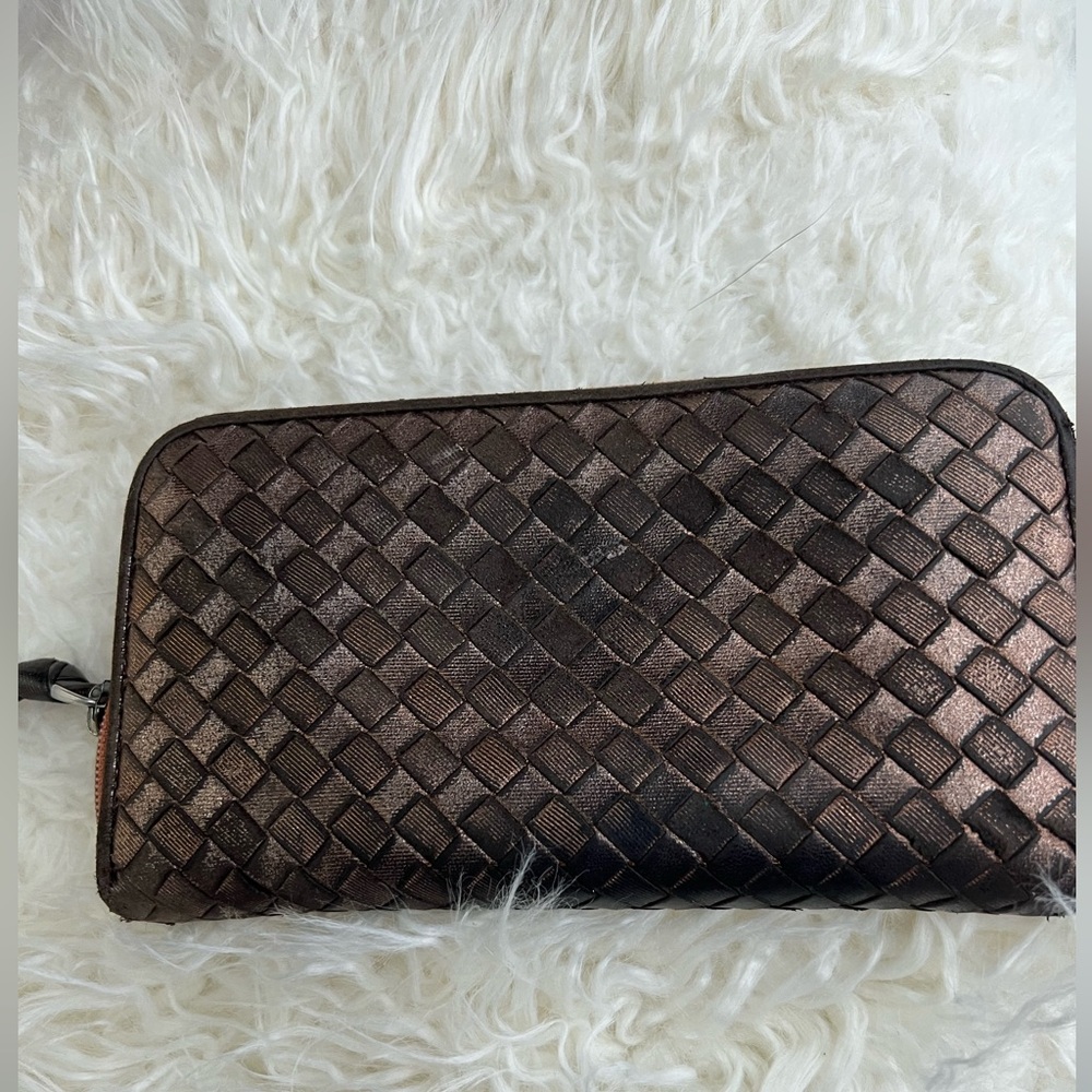 Bottega Veneta VINTAGE Nappa Intrecciato Zip Around Wallet - Picture 3 of 10